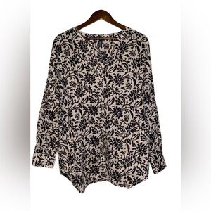 Lauren Ralph Lauren Falling Leaves‎ Blouse Prairie Cottagecore Women L Casual